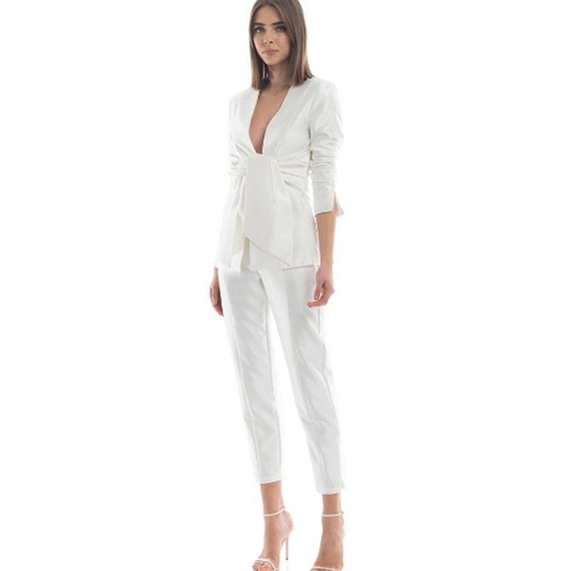 women's 2 piece white outfit