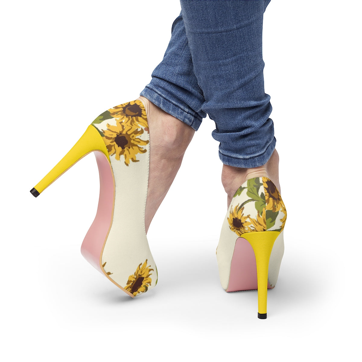 sunflower high heels