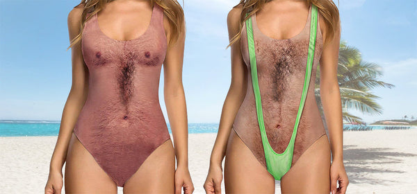 hairy dude bathing suit