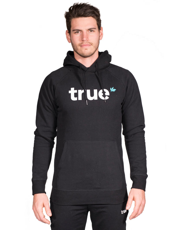 black overhead hoodie mens