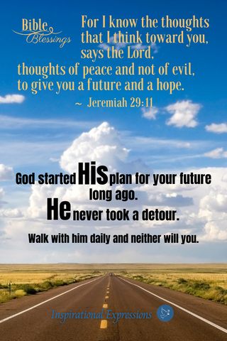 Bible Blessing - Jeremiah 29:11 For I know the thoughts/plans that I think toward you.