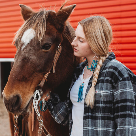 Necklaces and earrings by Buckaroo Bling