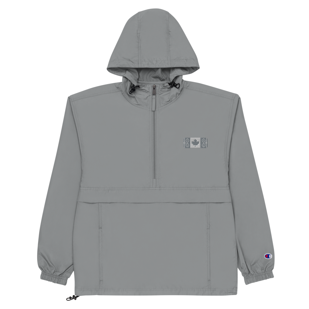 champion packable jacket vertical logo