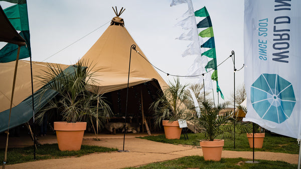 Tropical tent entrance