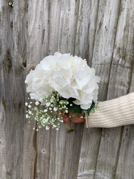 White hydrangea bouquet