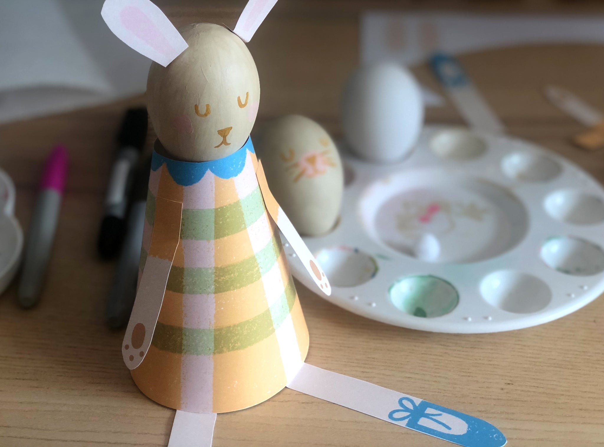 Finished Paper Bunny craft for kid