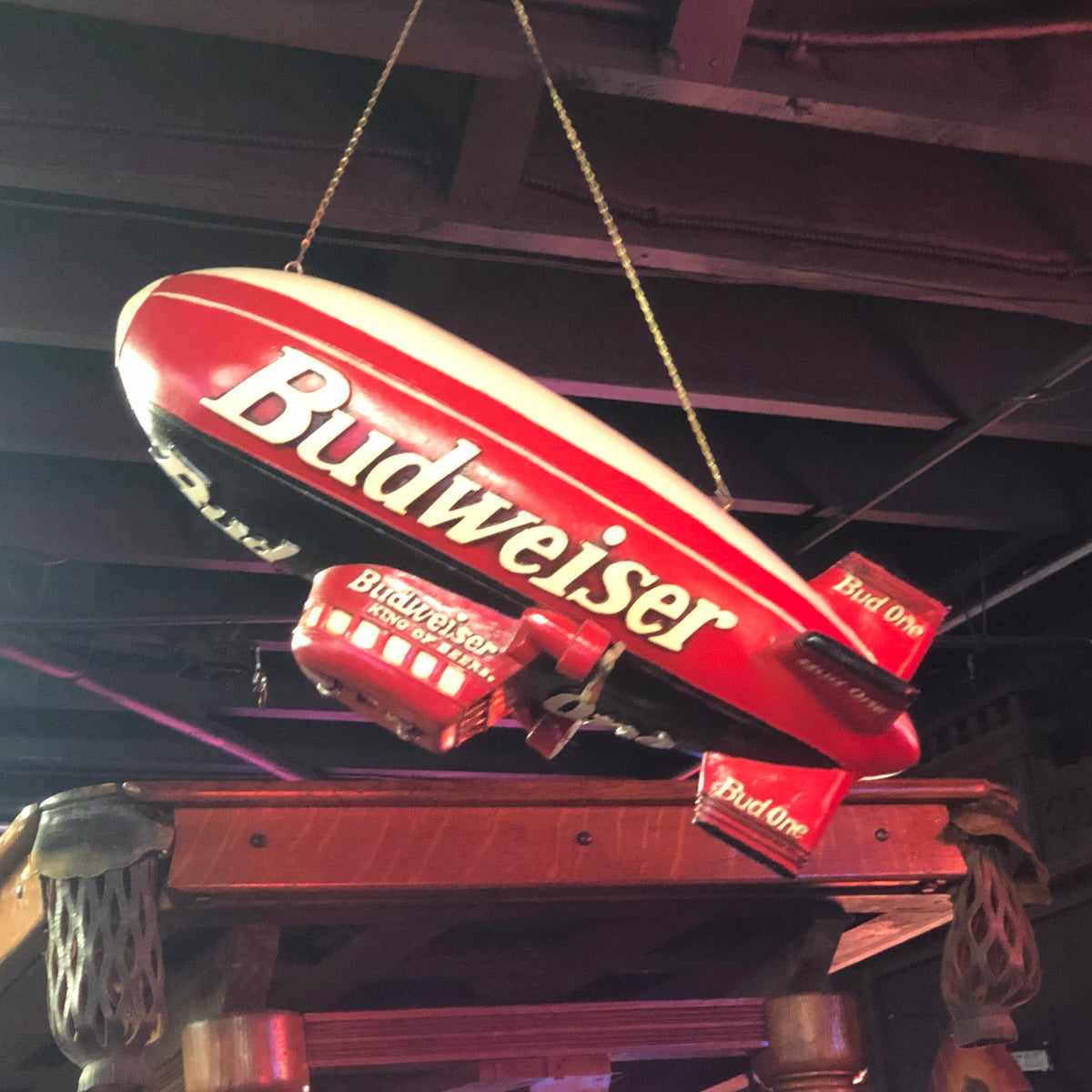 budweiser blimp pool table light