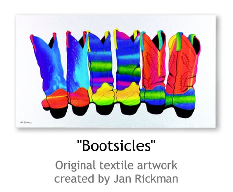 Colorful Western Cowboy Boots by Jan Rickman