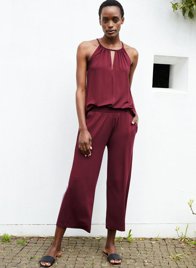 Cropped Palazzo Trousers with LENZING™ ECOVERO™