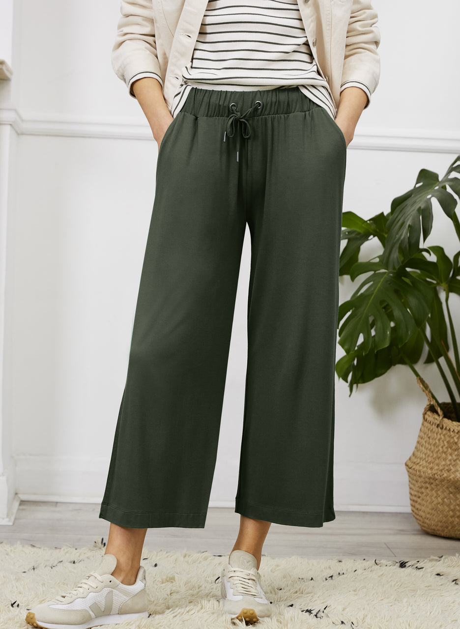 Devi Cropped Palazzo Trousers with LENZING™ ECOVERO™
