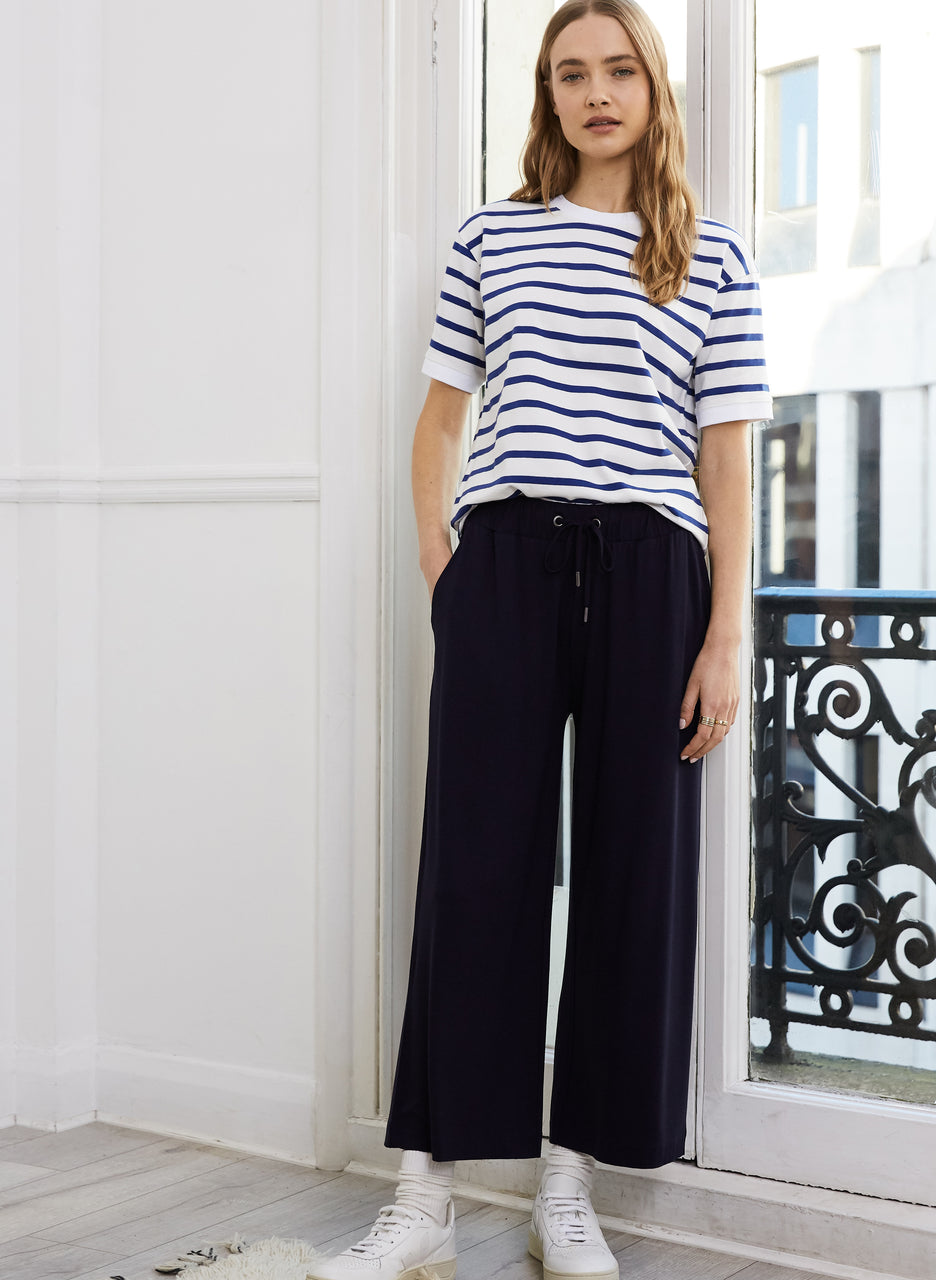 Devi Cropped Palazzo Trousers with LENZING™ ECOVERO™