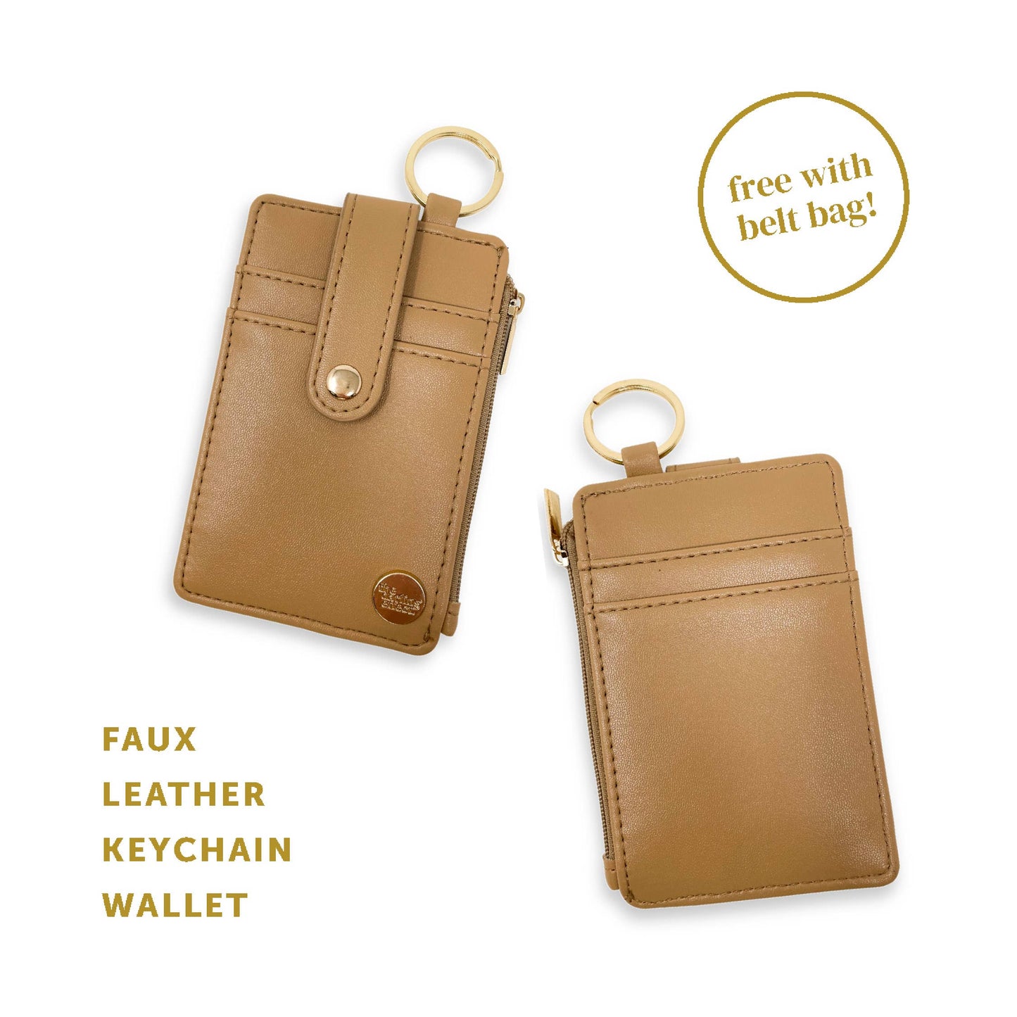 Cream Sherpa Belt Bag + Wallet Set