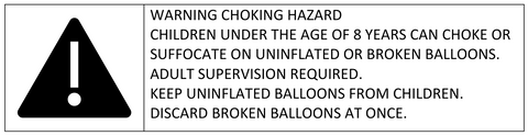 Choking hazard warning label