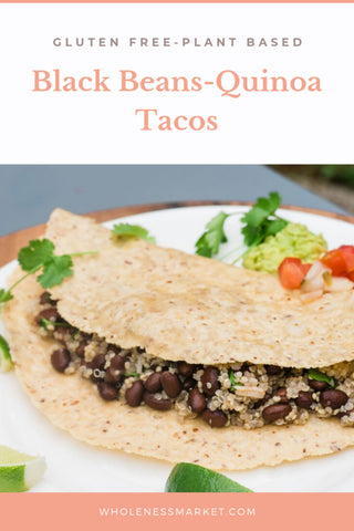Black Beans Quinoa Tacos - Pin this Recipe - https://www.pinterest.com/pin/585749495268943411/