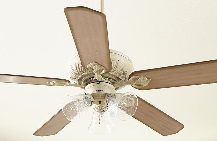 Traditional ceiling fan.