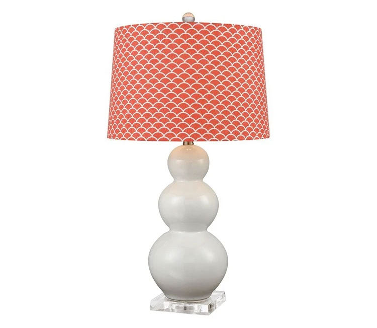 Elk Lifestyle Ava Table Lamp with Coral Shade
