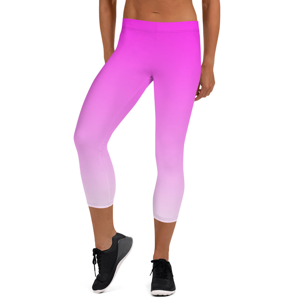 hot pink capri leggings