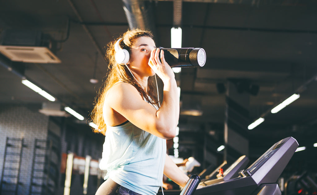 woman working out on treadmill