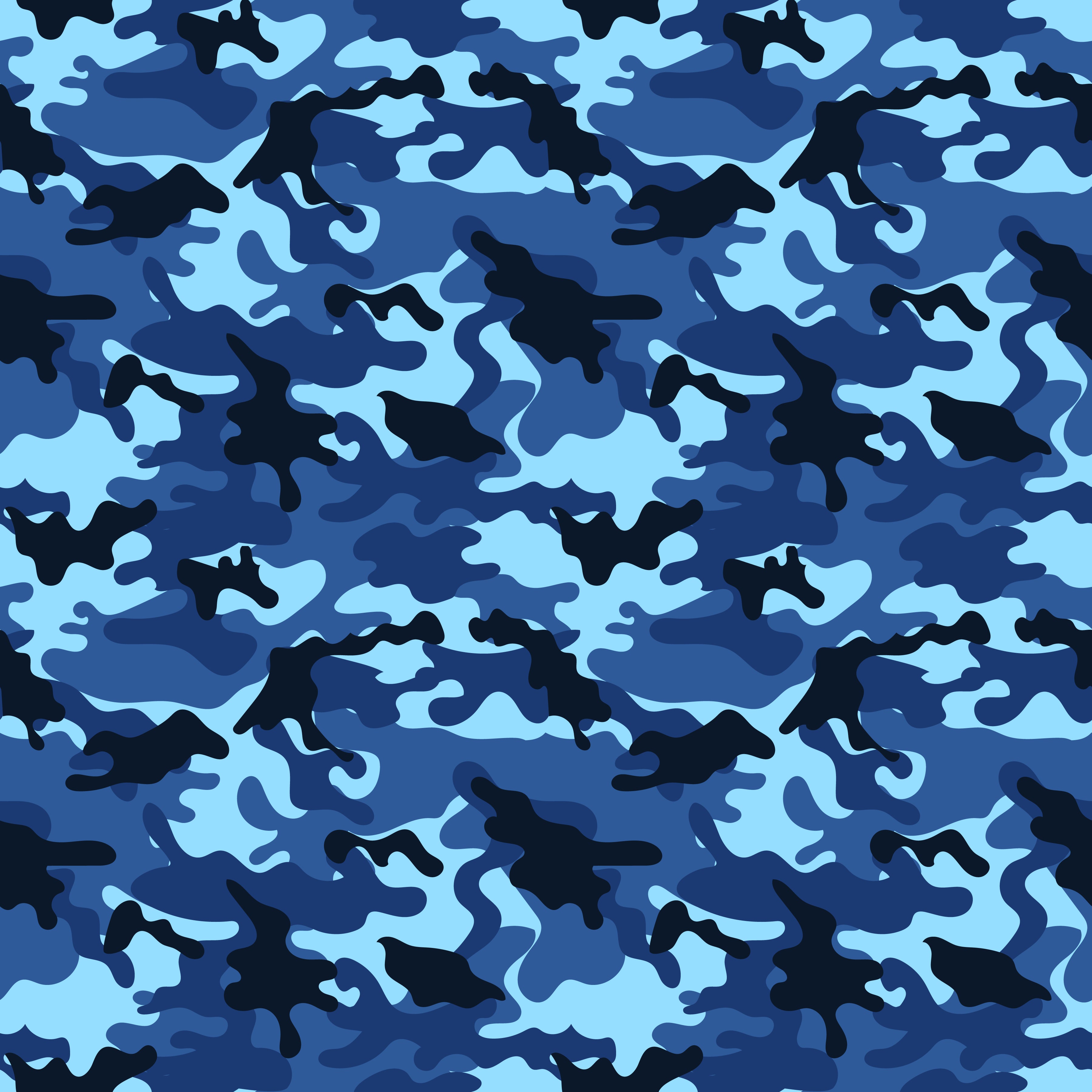 Shades of Blue Camouflage Pattern Vinyl 12" x 12"