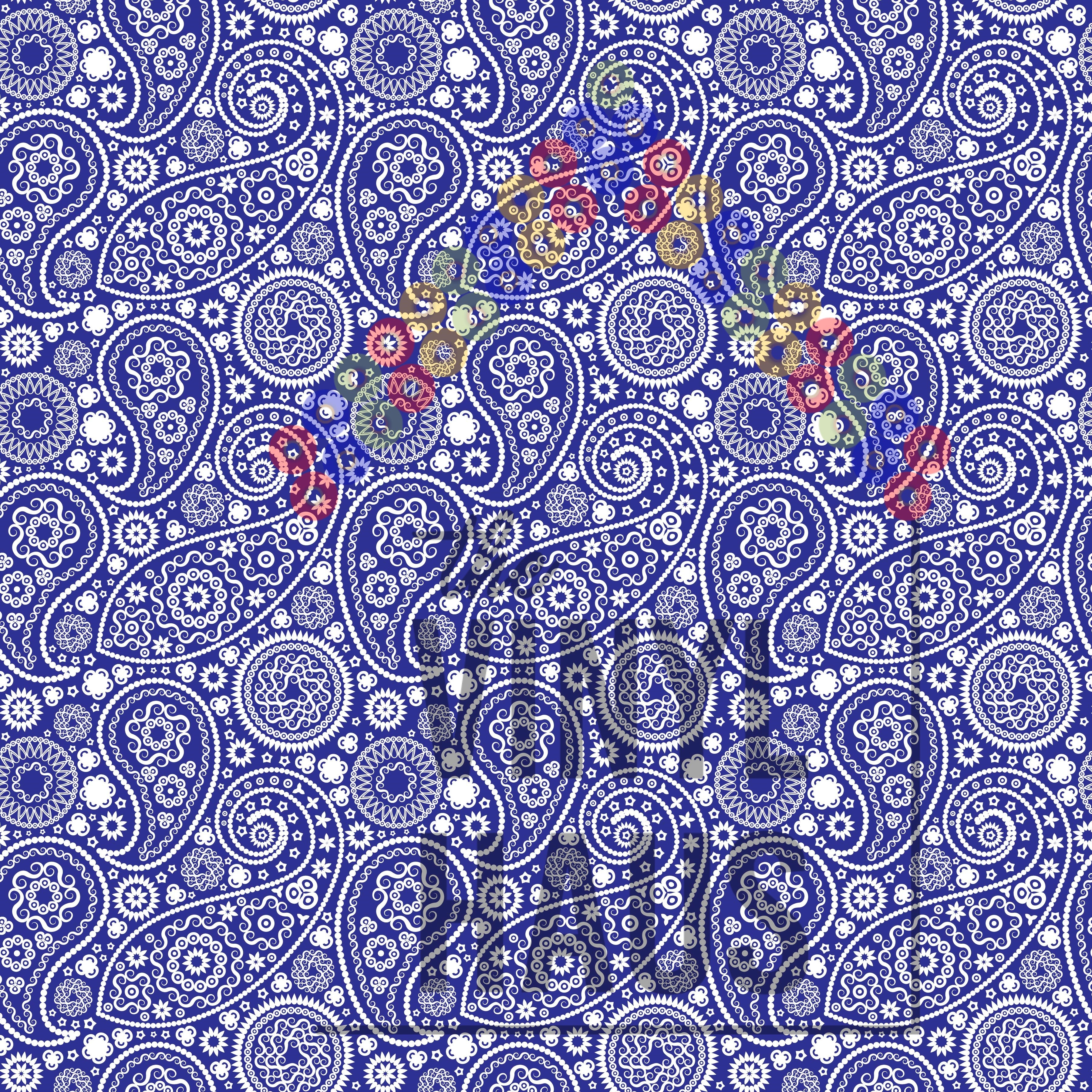 dark blue paisley pattern