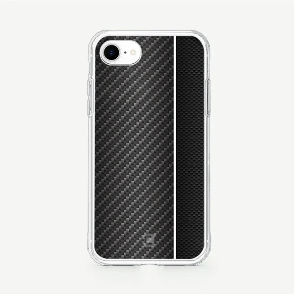 herfst Hoop van Schots iPhone SE Case - Carbon Fiber with White Line Design | Caseco Inc.