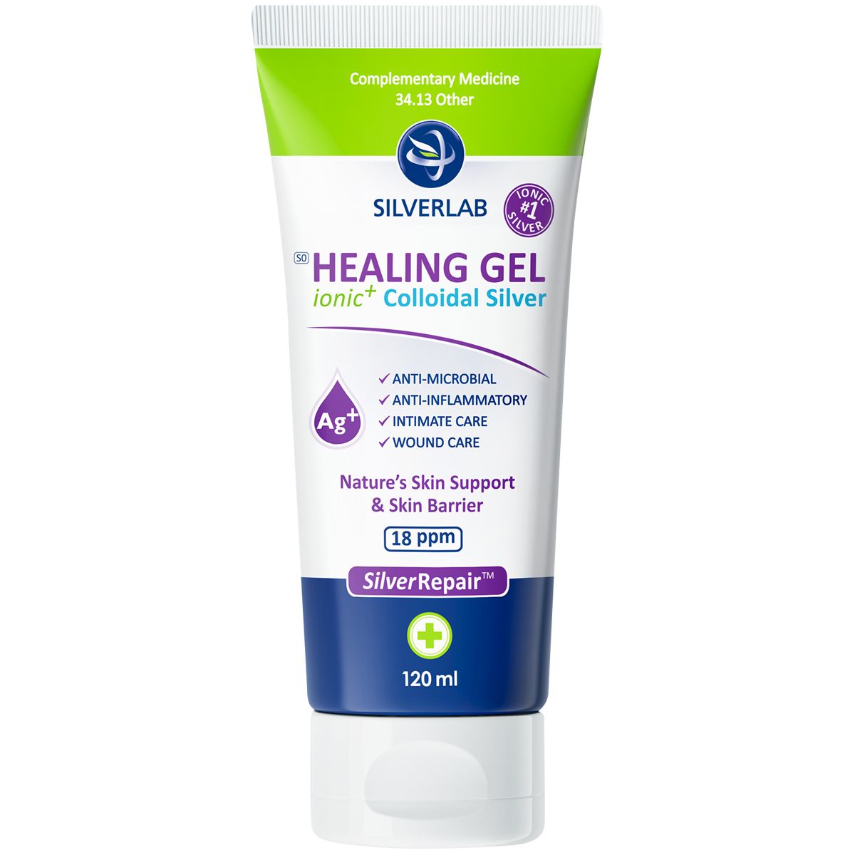 Silverlab Colloidal Silver Healing Gel Tube 120mlN South African