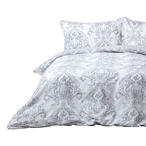 Homescapes Toile Duvet Cover Set Grey White French Damask Style