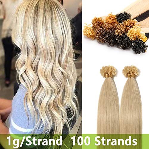 Silk Co 100 Strands Pre Bonded Hair Extensions Real Human Hair 20