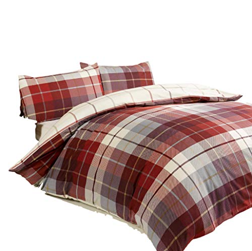 Bedding Heaven Reversible Flannelette Duvet Cover Set Checked