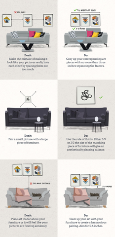 Dos and don'ts of hanging picture frames