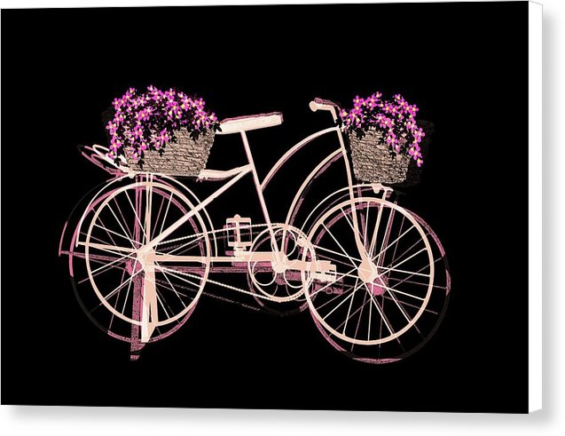 pink bicycle with basket