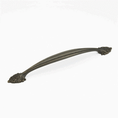 18 5/8 Inch (15 Inch c-c) Corinthian Cabinet Pull (Ancient Bronze Finish)