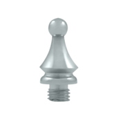 1 1/4 Inch Solid Brass Windsor Tip Door Finial (Chrome Finish)