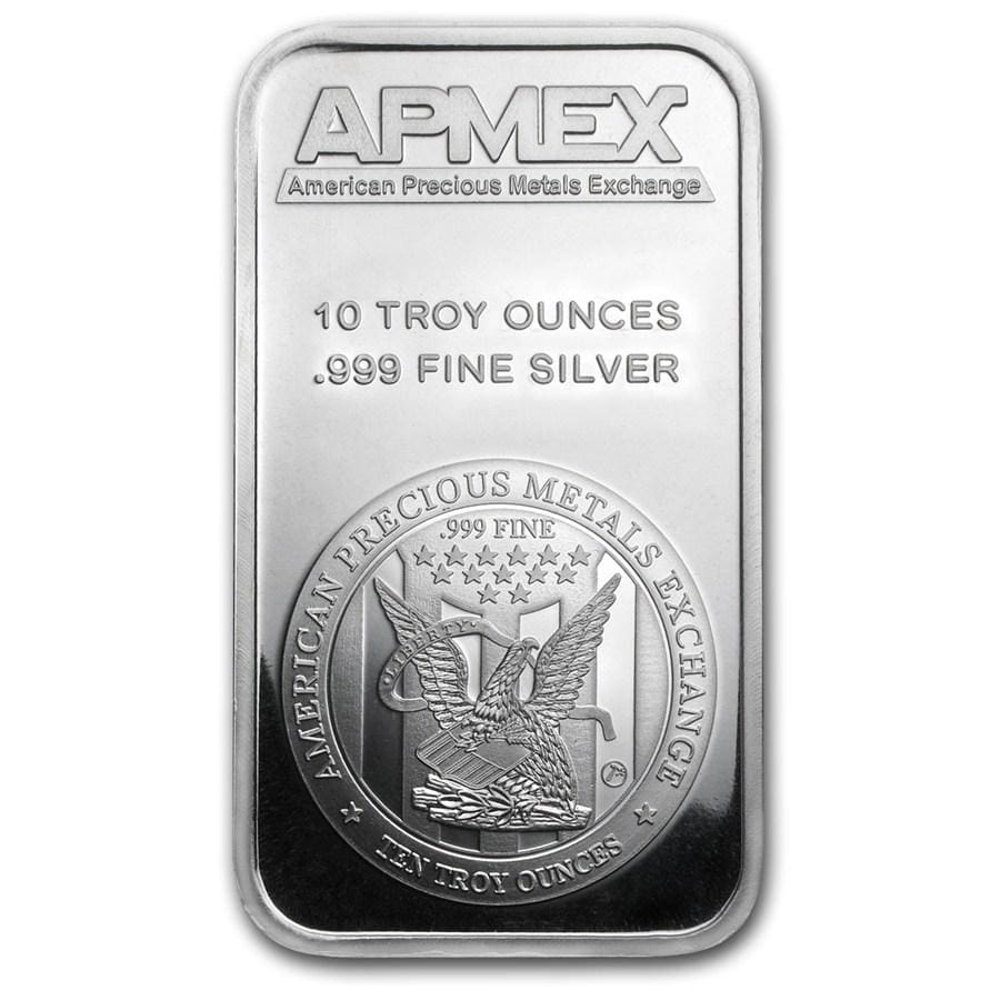 10 Ounce oz .999 Silver Bar - APMEX – Great American Coin Company®