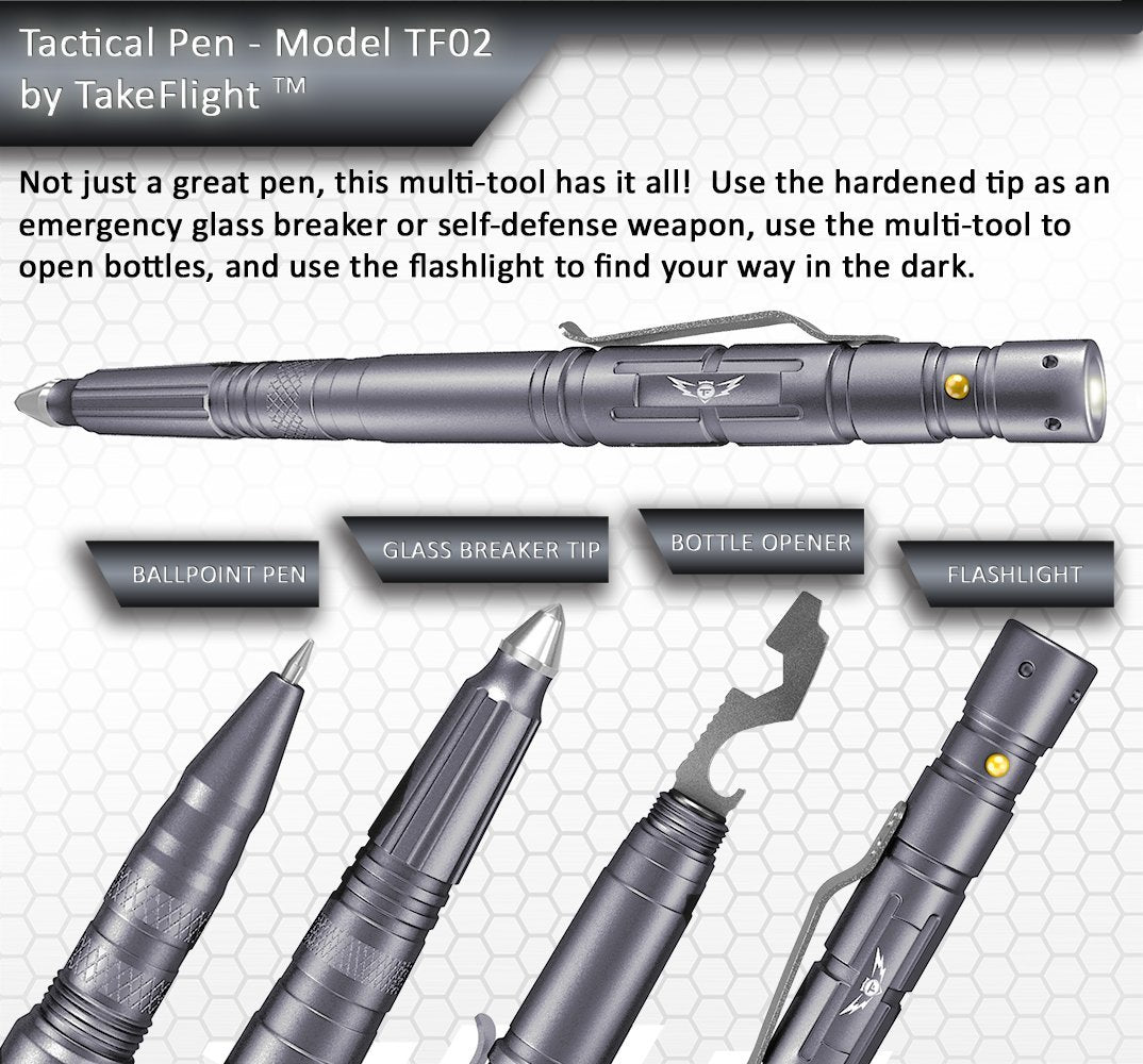 Tactical Pen Self Defence Glass Breaker Emergency light Black pen EDC Airsoft 