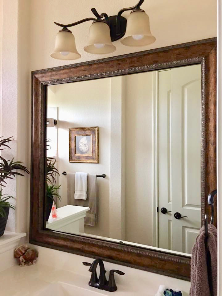 Victorian Mirror Frame in Bathroom