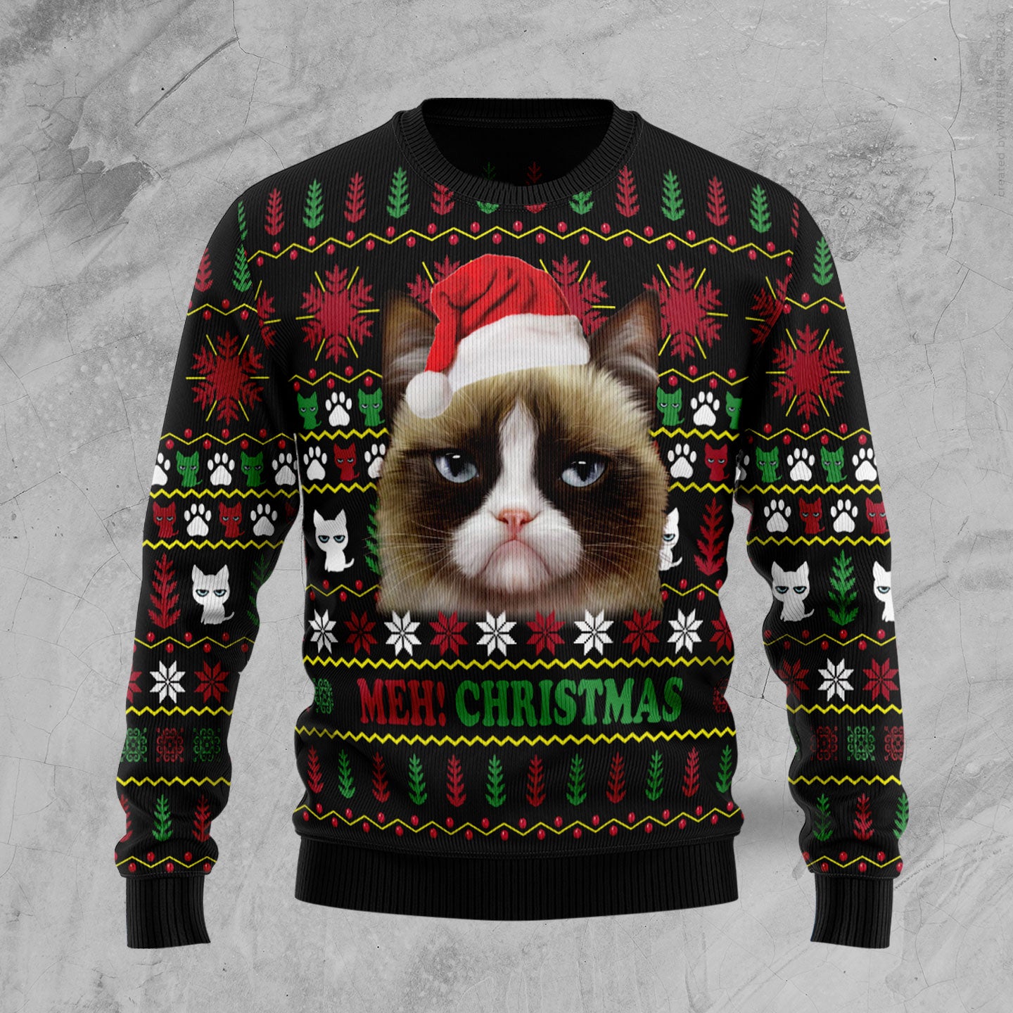 grumpy cat xmas sweater