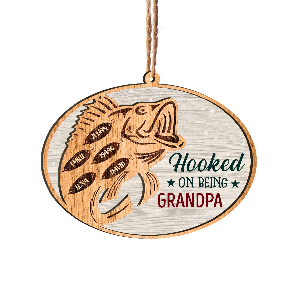 I'm Hooked On Grandpa Ornament