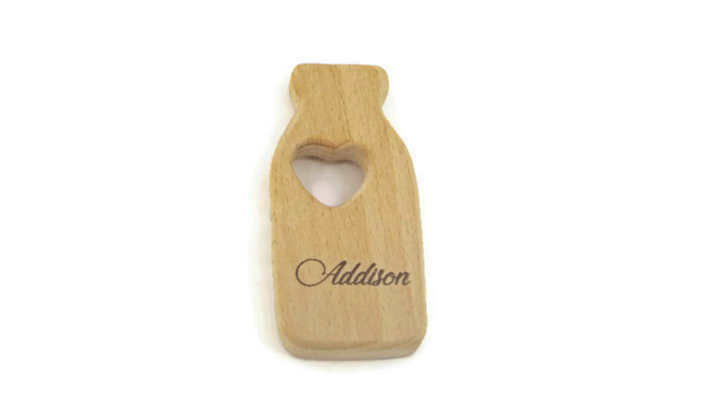 wooden teether safe