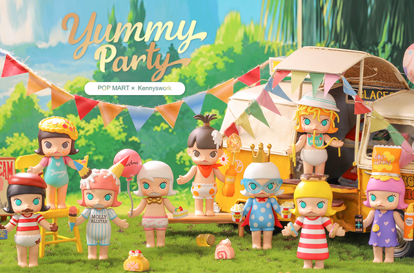 POP MART x KENNYSWORK Molly Yummy Party Popcorn Baby Mini Figure Art Toy New 