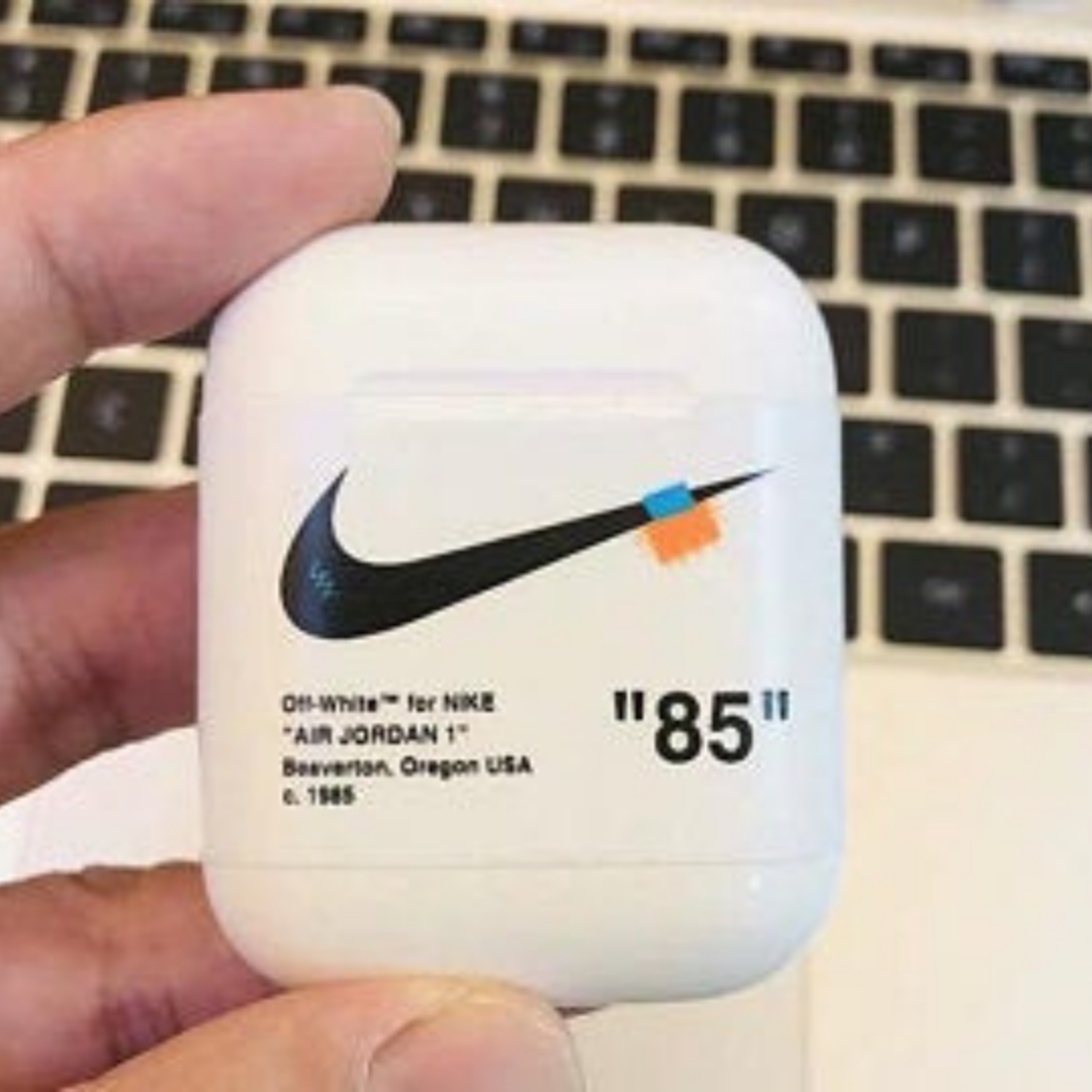 nike off white airpod case with lanyard