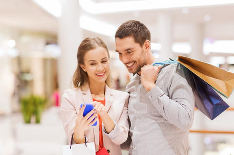 an image of happy shoppers