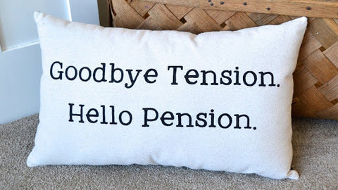 an image of a fun retirement pillow