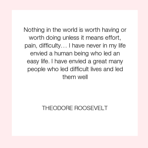 Theodore Roosevelt | Nothing Worth Having Ever Comes Easy | My story about starting a fashion truck & mobile boutique business | Megan Fenno 