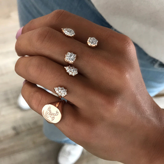 Diamond Initial Mini Chilla Ring