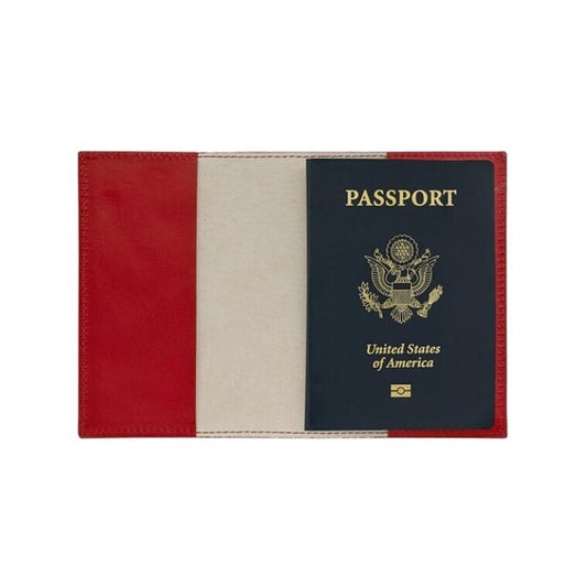 Leather Passport Cover, Red