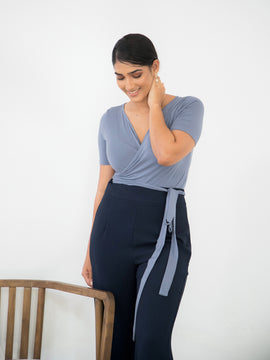 Mock wrap bodysuit