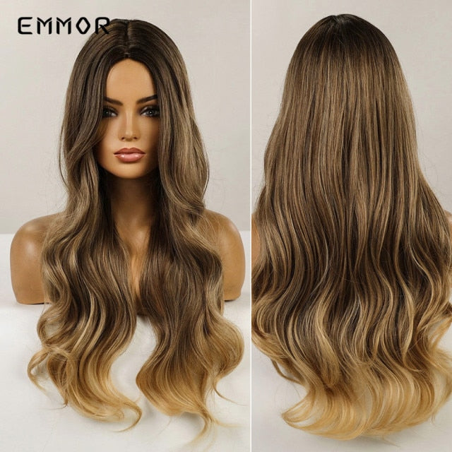 ombre hair brown to blonde medium length