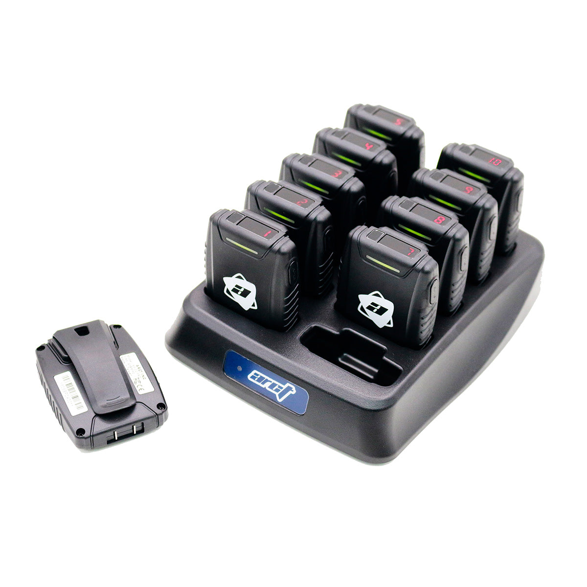 Charger and Transmitter 10 Pagers Newest by Arct Wireless Paging System Kit 