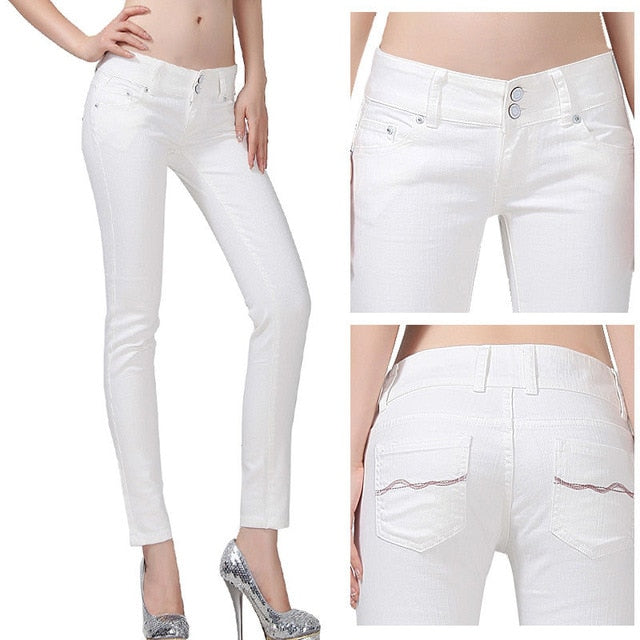 white pencil pants